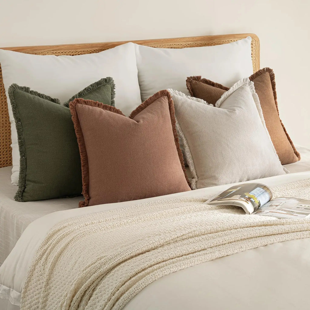 4 Linen Fringe Pillow 20x20