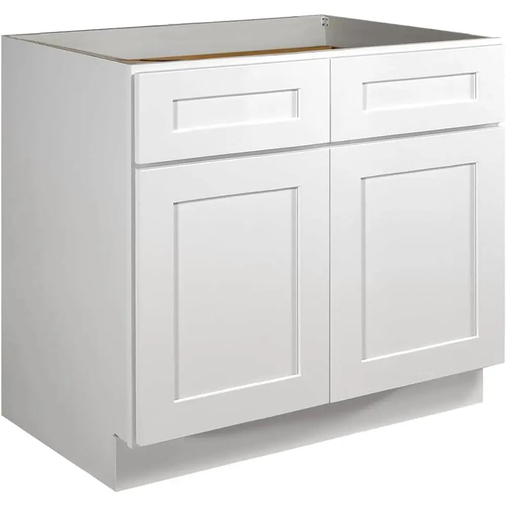 33" W White Shake RTA Base Cabinet
