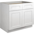 33" W White Shake RTA Base Cabinet