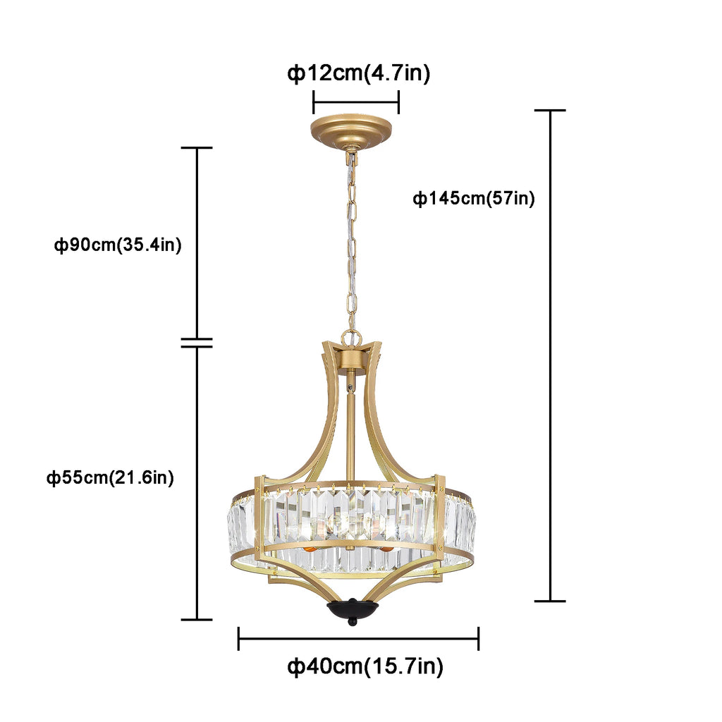 Luxury Gold & Crystal Chandelier