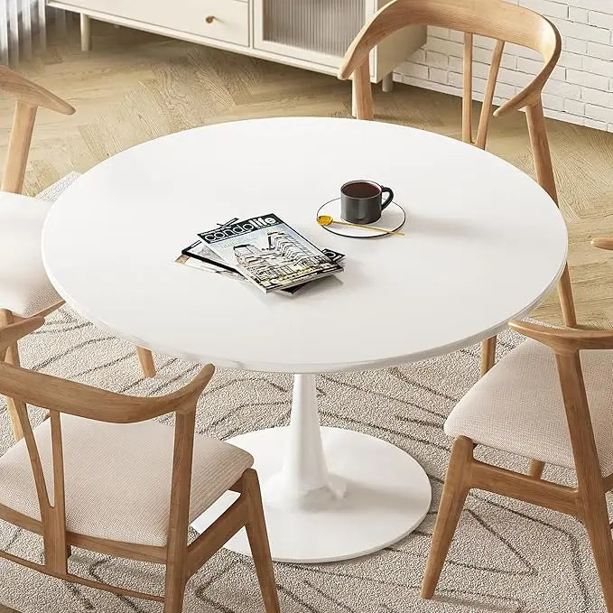 42" White Round Tulip for 4-6 MDF