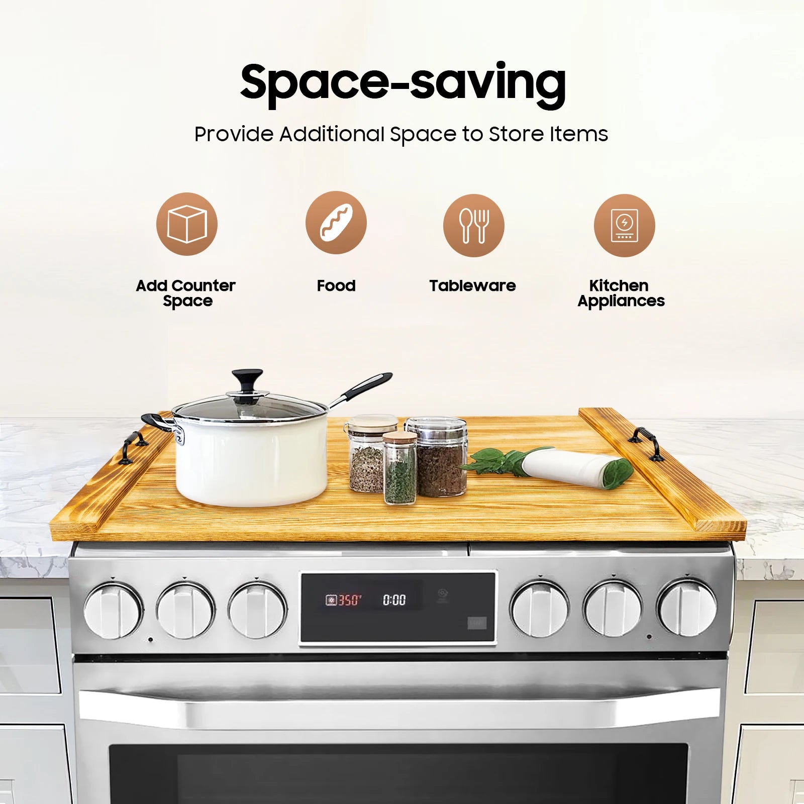 30x22 Inch Pine Wood Stove Top Cover