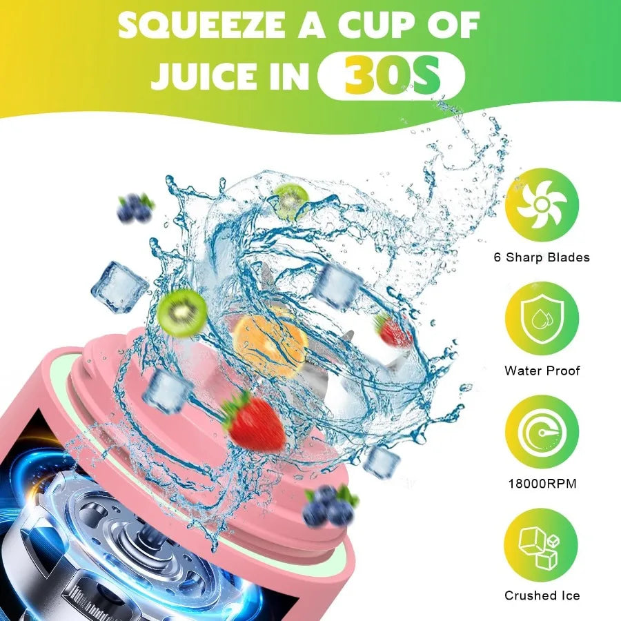 Portable Electric Blender for Shakes and Smoothies 20 OZ