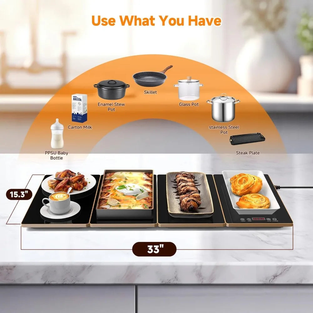 Electric Warming Tray, 4-in-1 Food Warmer