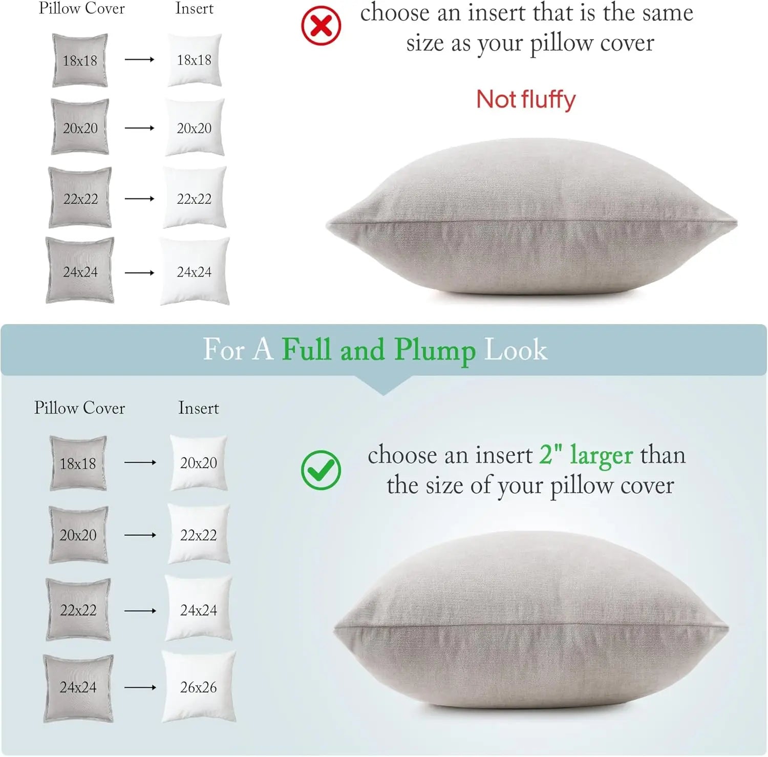 28x28 Feather Down Pillow Insert