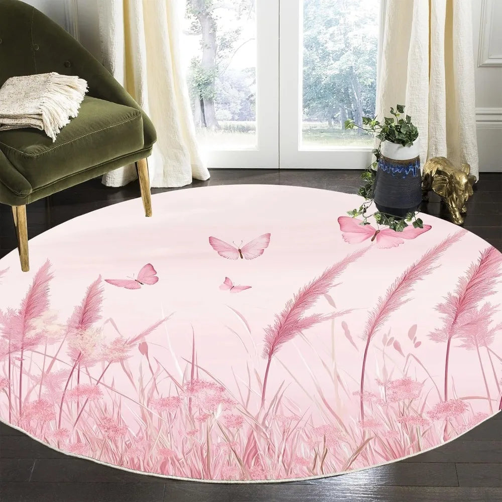 6' Red Floral Butterfly Circle
