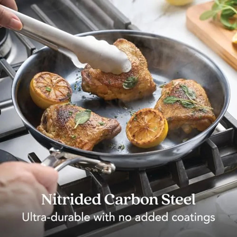 Carbon Steel Frying Pan Compatible W/All Cooktops