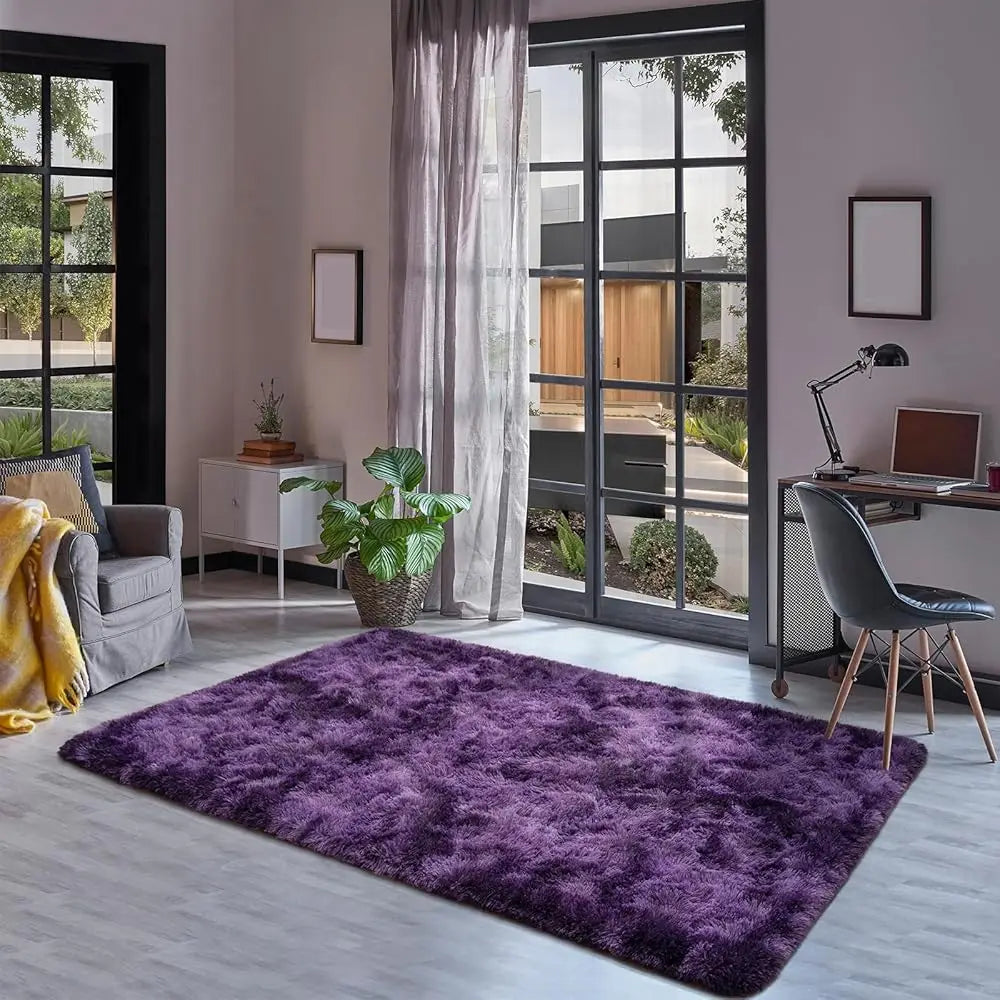 Fluffy Purple Rug 6X9 Shag
