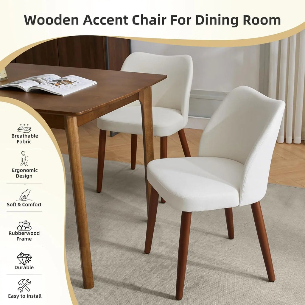 2 Mid Century Modern Dining Upholstered