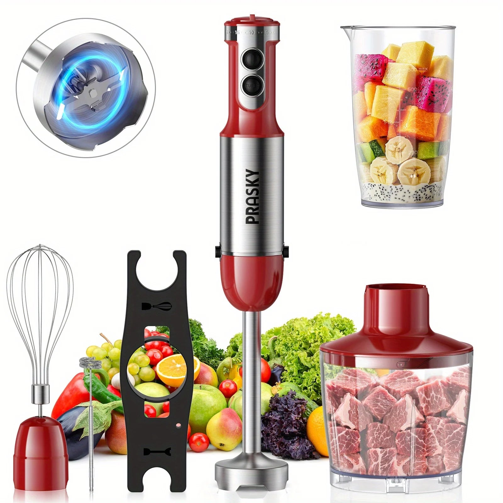 5-in-1 Handheld Immersion Blender High Power