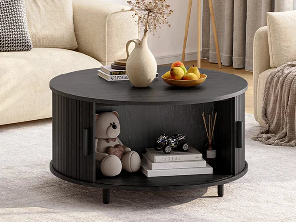 Round Storage Coffee Table