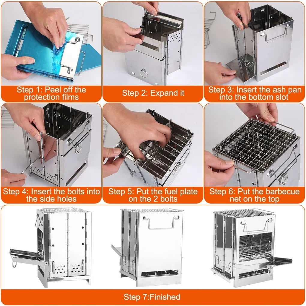 Foldable Camping Wood Burning Stove