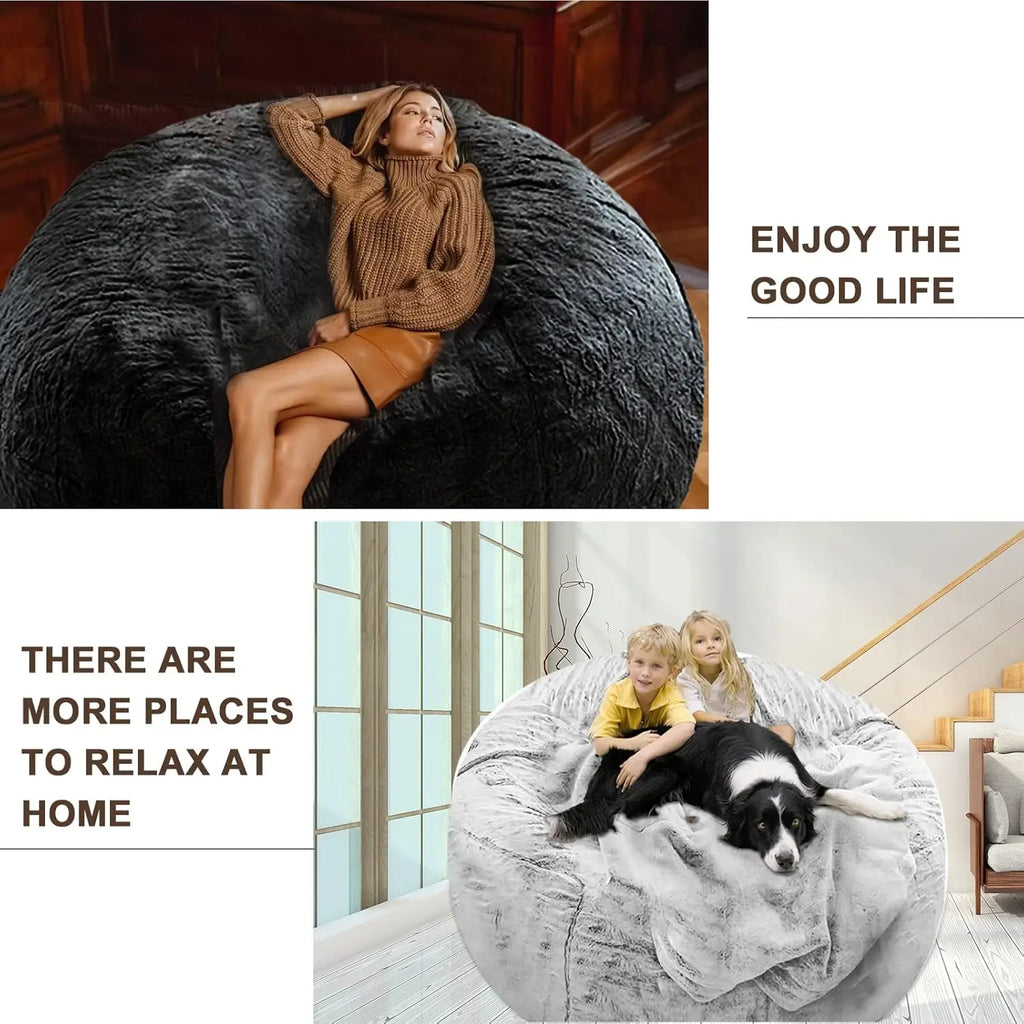 Big Round Fluffy Velvet Washable