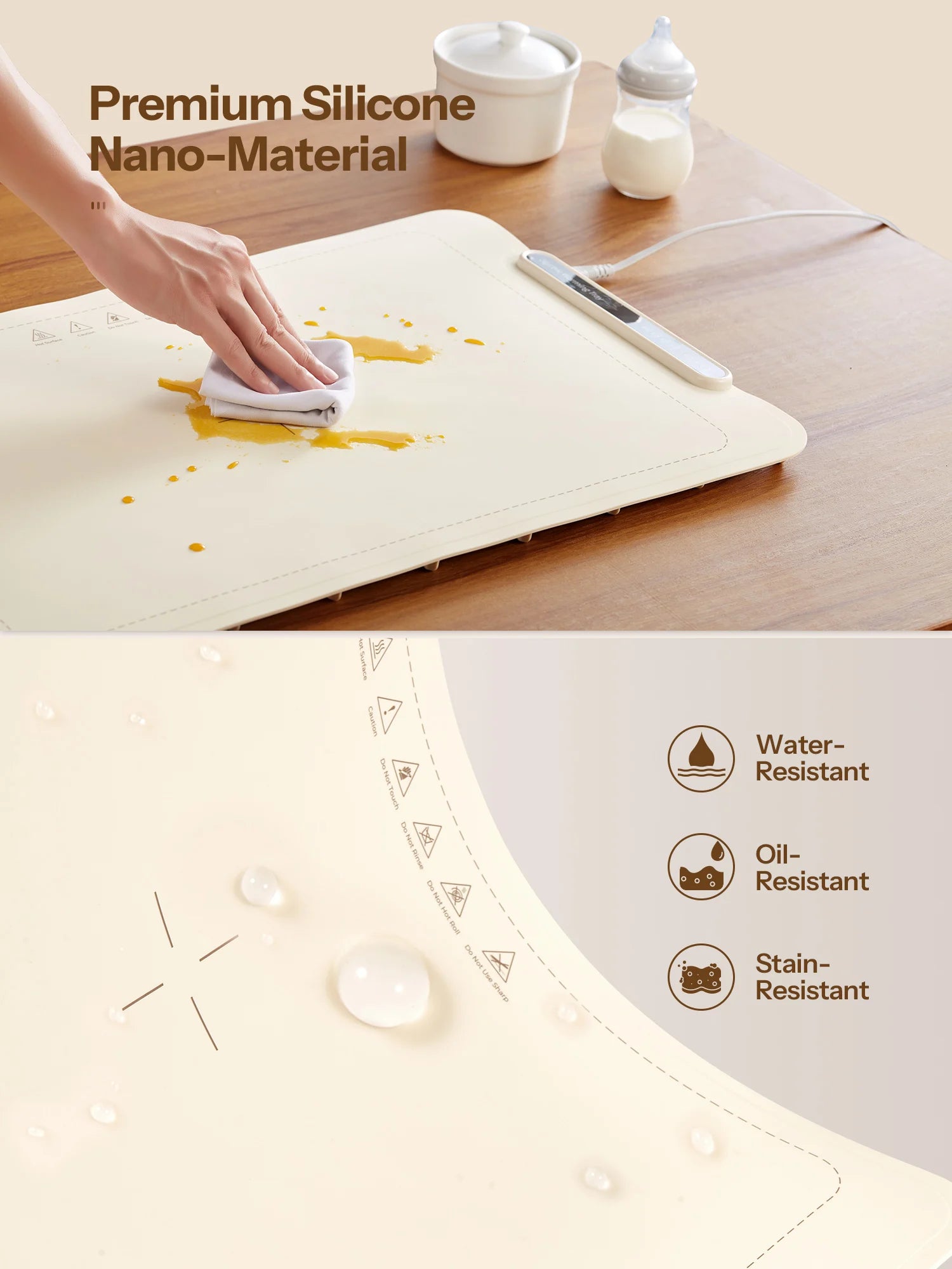 Electric Warming Tray Foldable 3 Temperature
