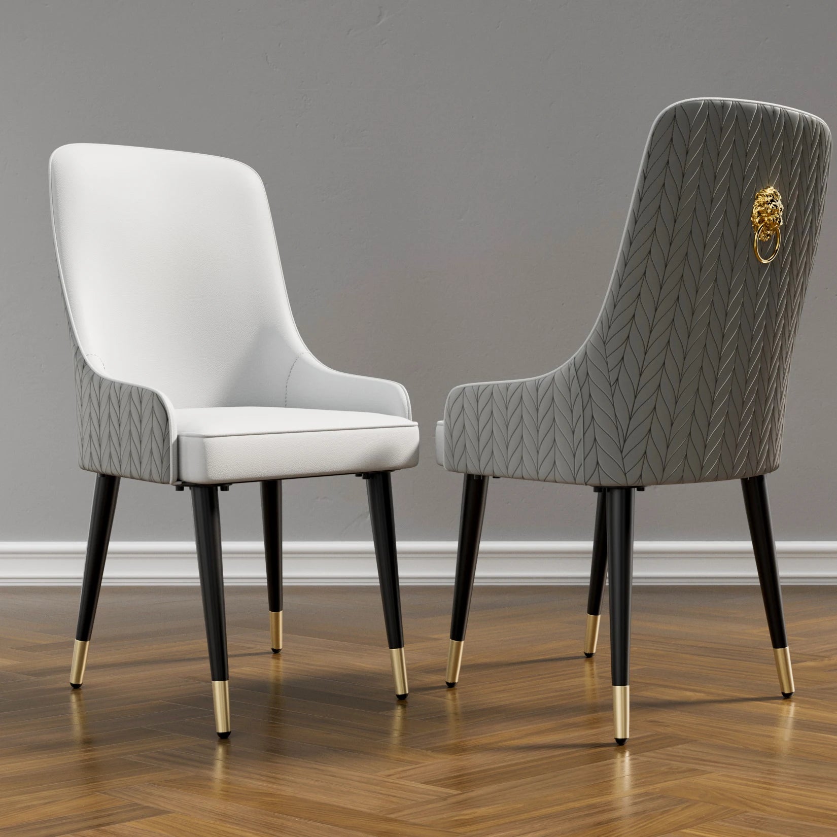Modern PU Leather 2 Dining Chairs