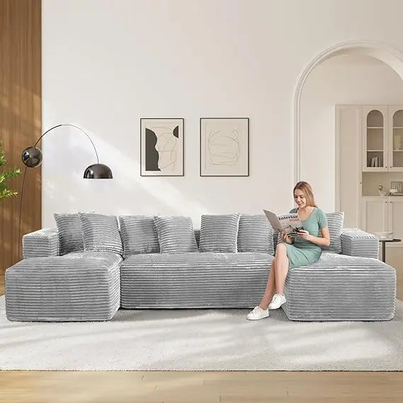 131" Sectional Sofa Cloud