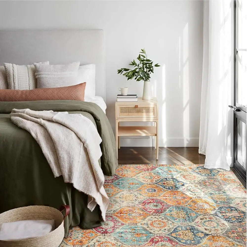 6x9 Moroccan Soft Washable Oriental Trellis