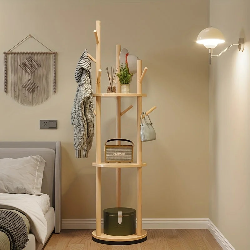 360° Rotating Hardwood Coat Rack