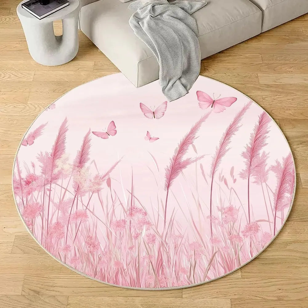 6' Red Floral Butterfly Circle