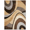 5'2"x7'2" Tribeca Modern Abstract Brown/Gray