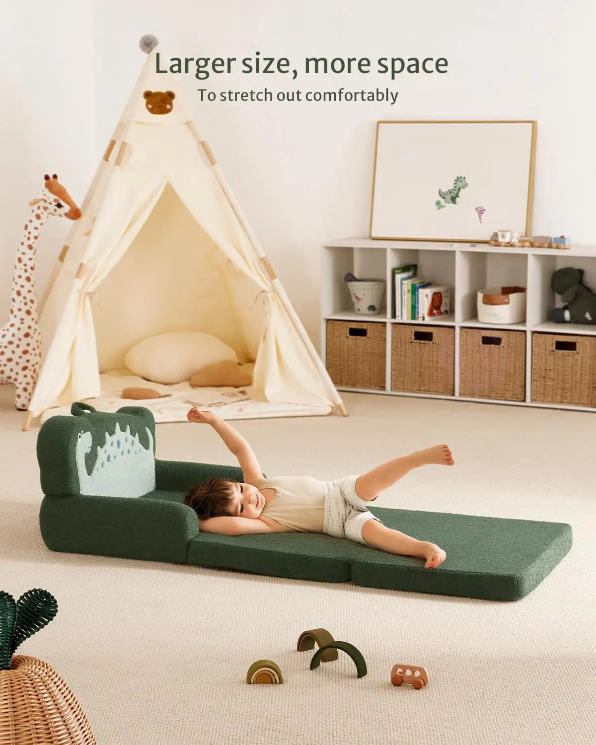 2-in-1 Soft Toddler Couch or Lounger
