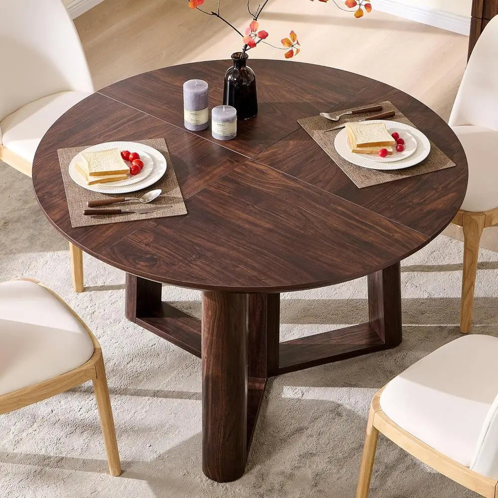47" Round w/Triangular Pedestal Base