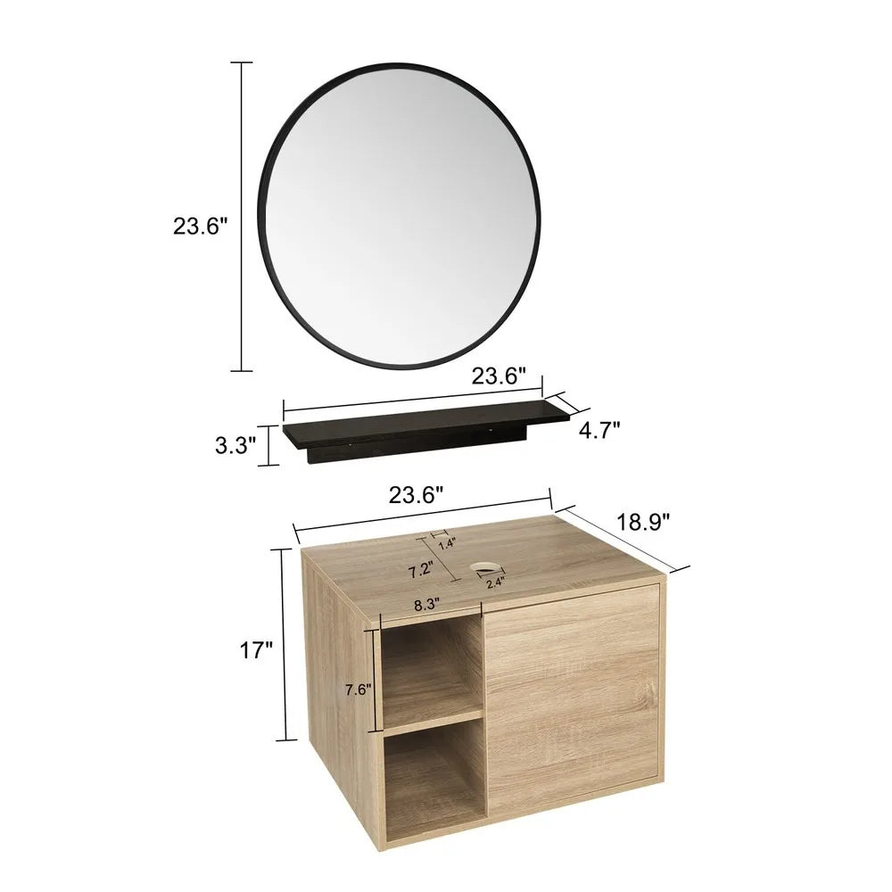 24'' Bathroom Vanity w/ Mirror