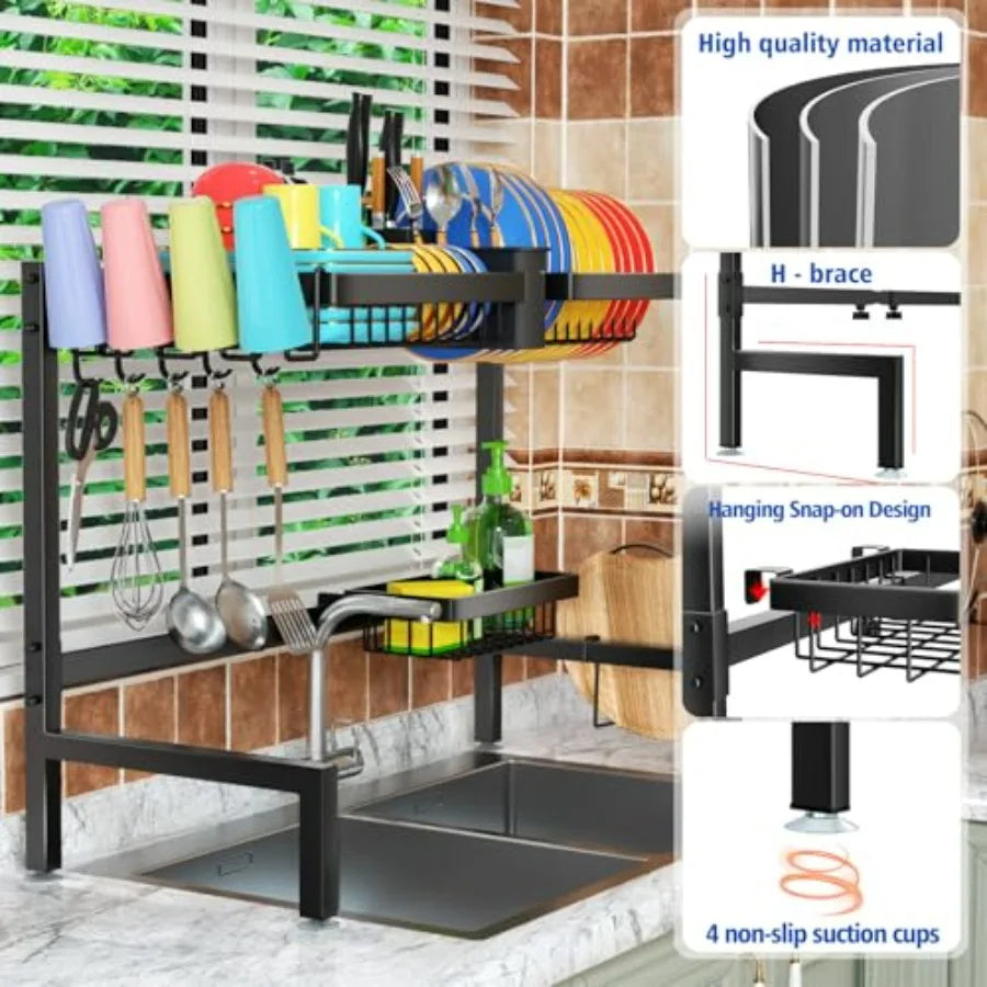 2-Tier Over-The-Sink Dish Rack