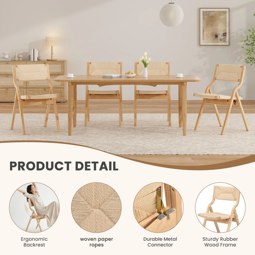 2 Wood Folding Stackable