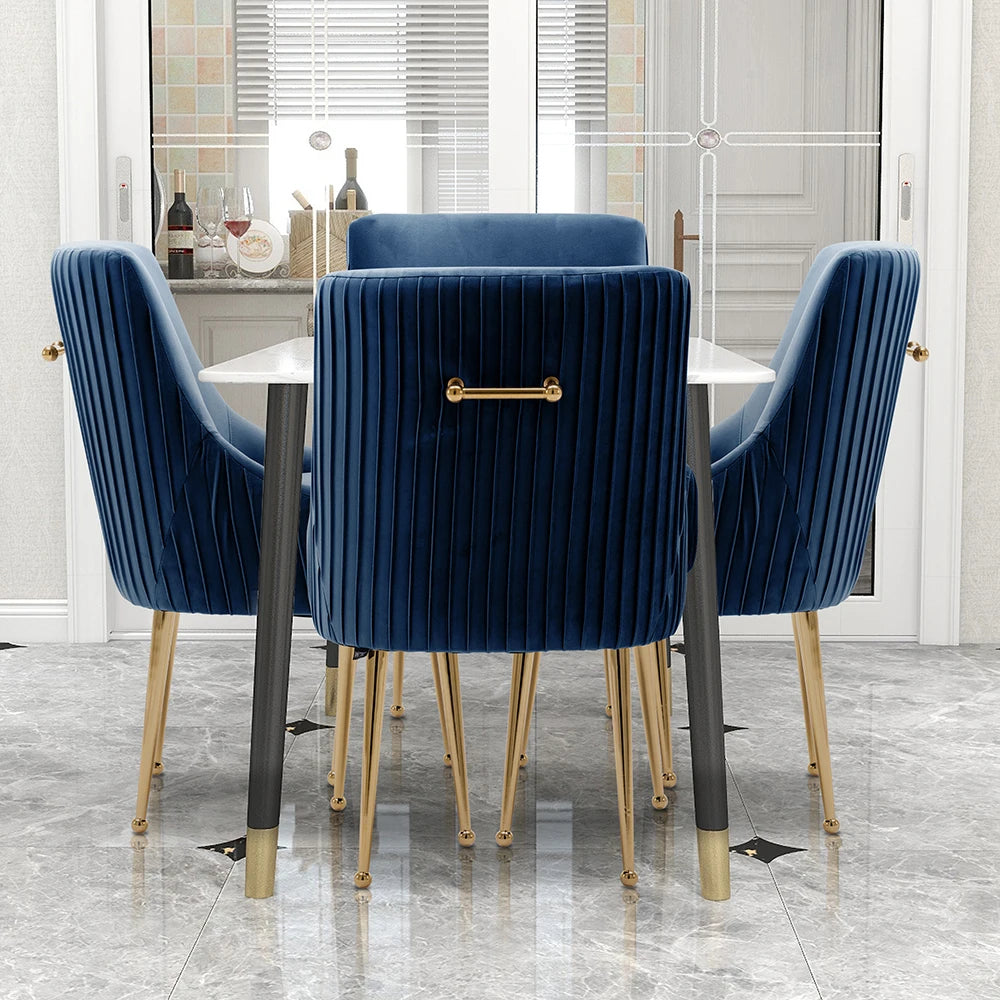 4 Modern Glam Boucle Pleated Velvet