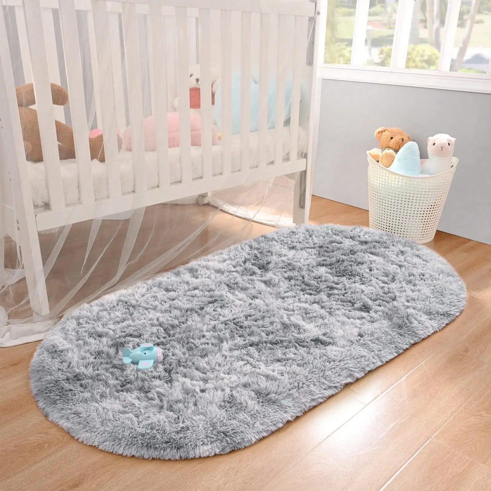 13.25x6.75 Soft Fluffy Oval Washable