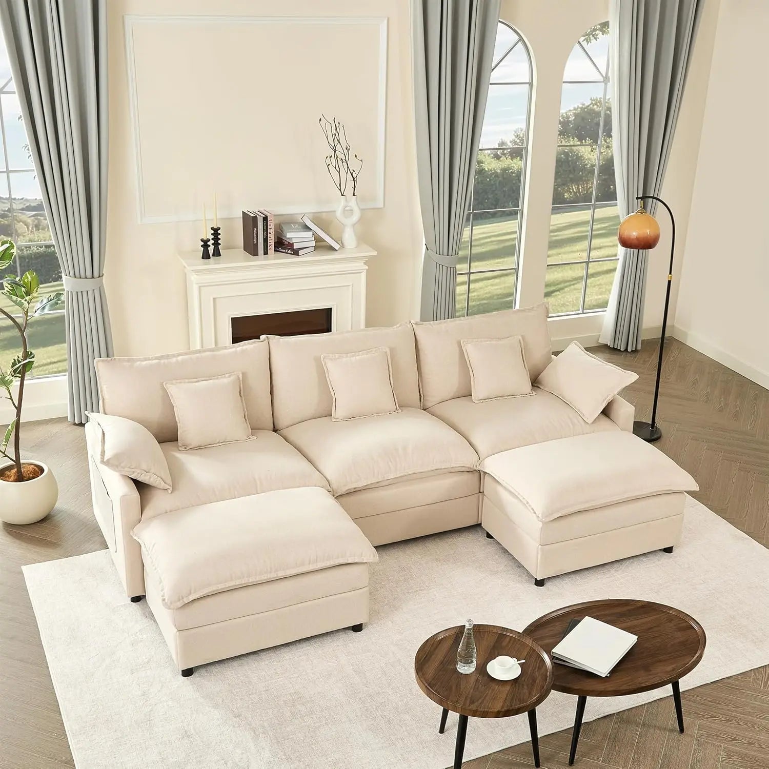 108" U Shaped Couch Sectional