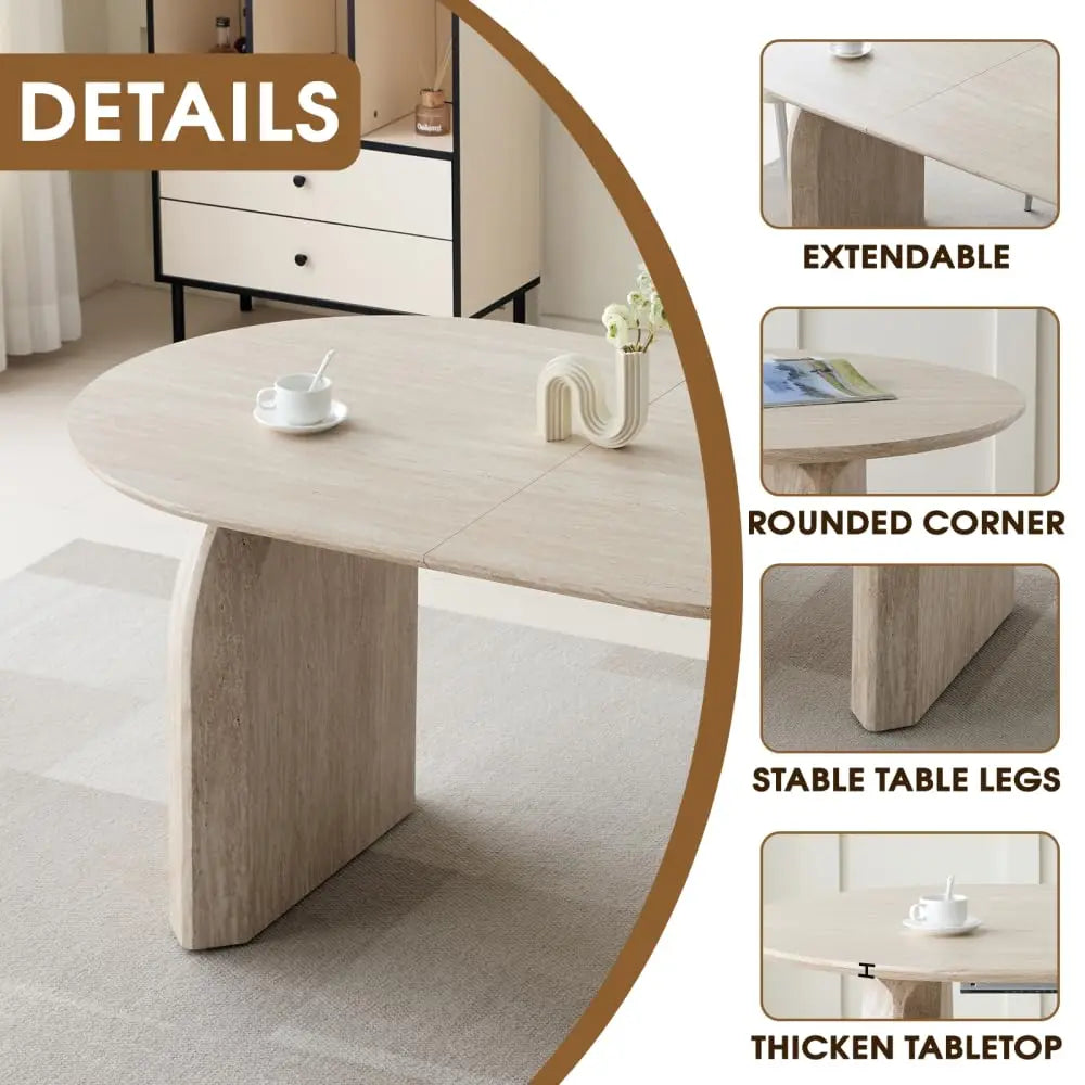 59-90" Wooden Extendable for 4-8 Oval