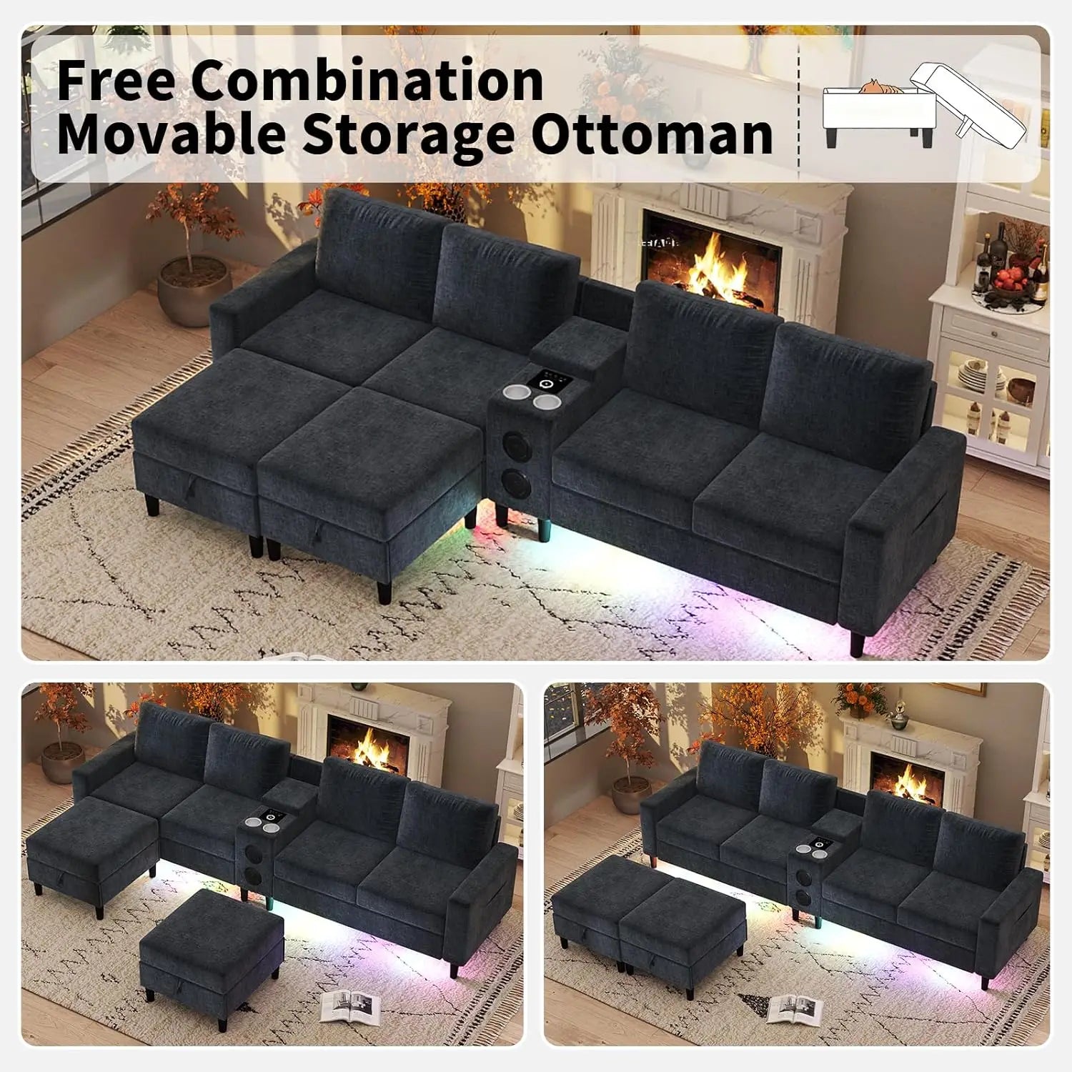 6 Seat Sectional Sofa