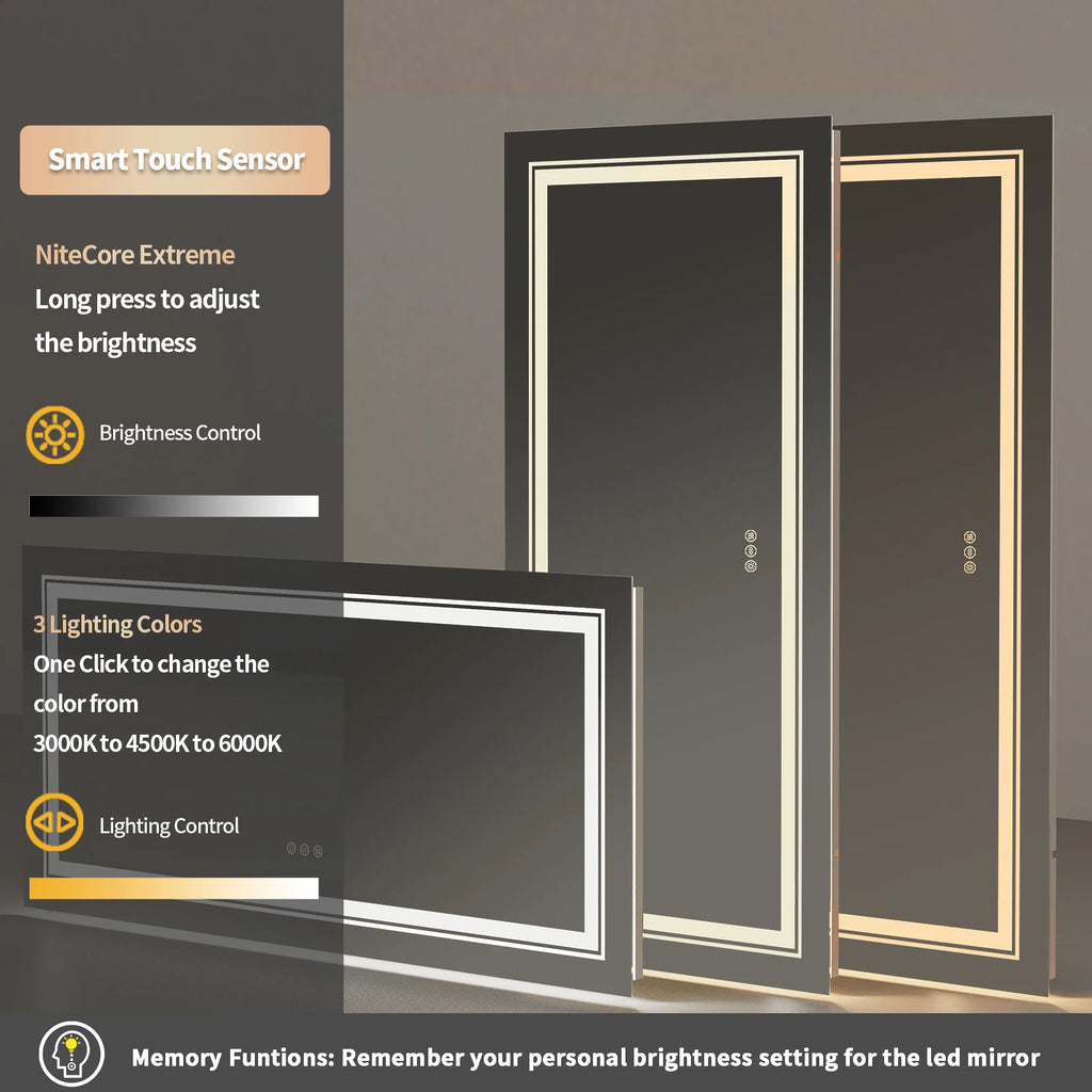 LED Bathroom Mirror Large Illuminated Dimmable
