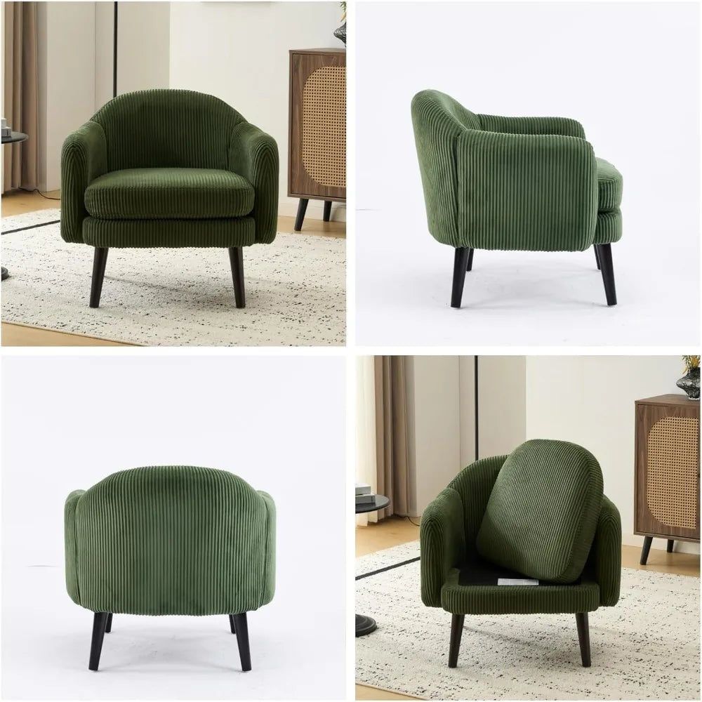 2 30.3" Wide Modern Barrel Armchairs
