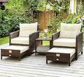 5-Piece Rattan Patio Set