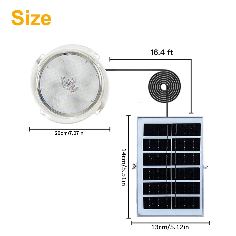 2 Solar Powered Ceiling Lights