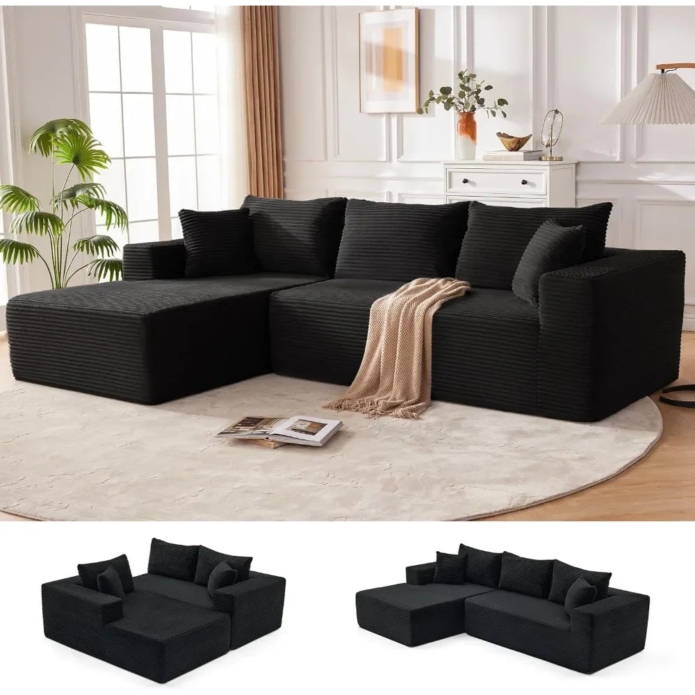 110” Cloud Sectional Couch Boneless