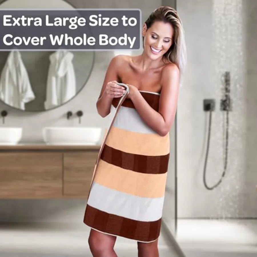 6 Pcs Bathroom Towels Set 100% Cotton Bathroom