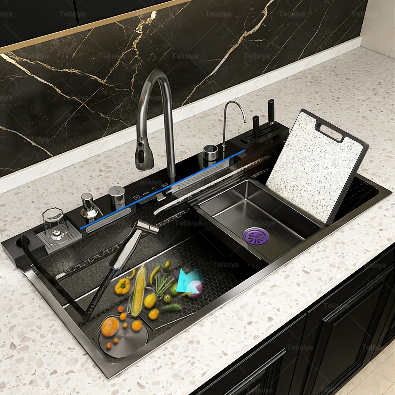 Stainless Sink Digital Display Waterfall