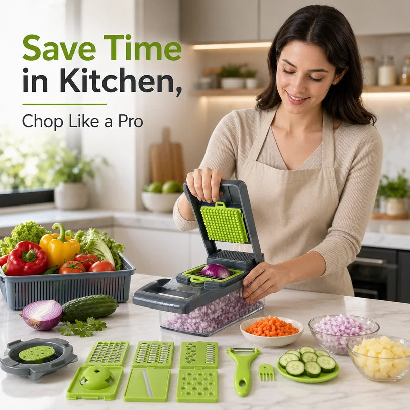 16-in-1 Vegetable Chopper Multi-Blade