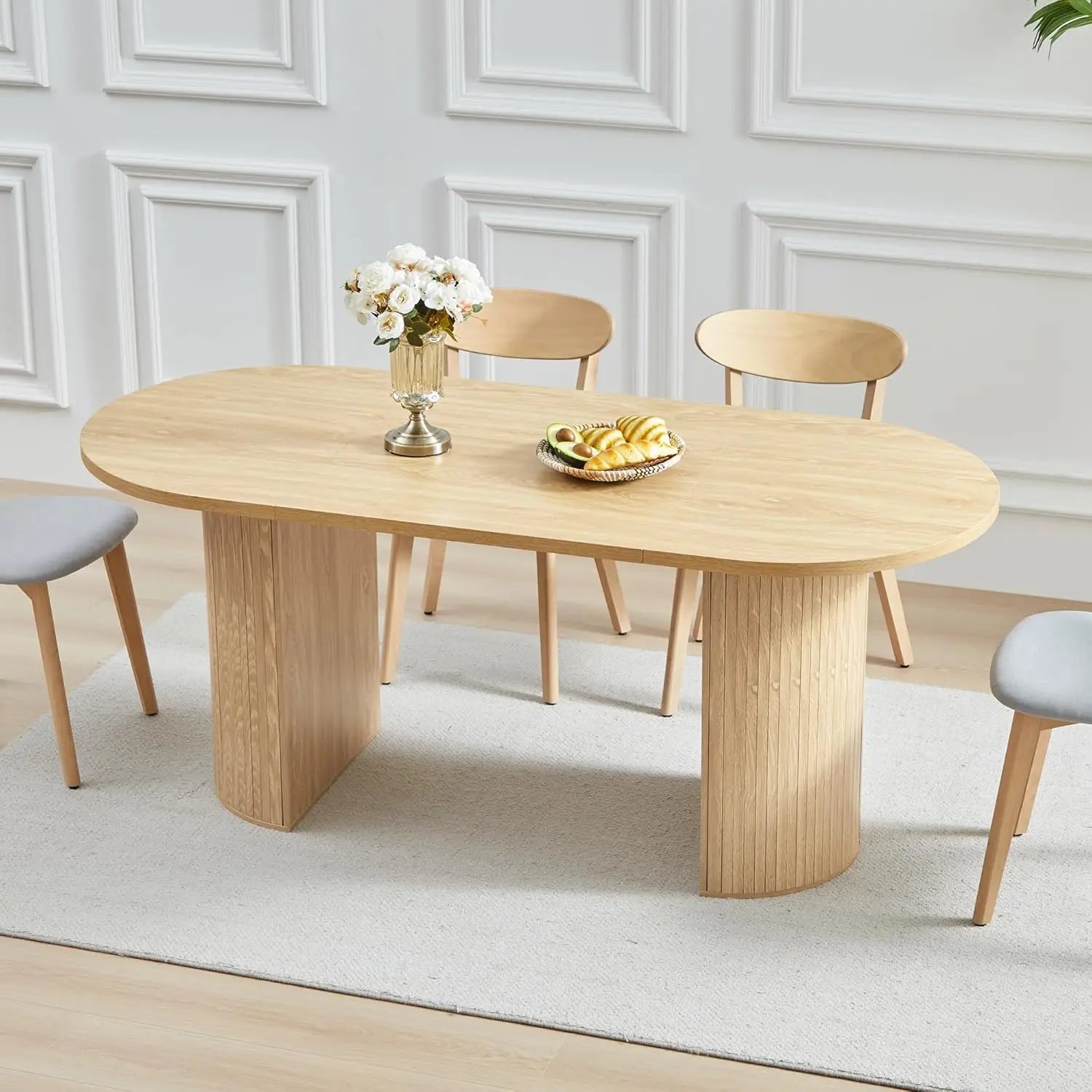 41-78" Extendable for4-8 Round/oval Fluted base