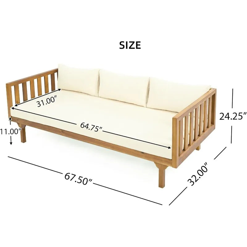 3- Seater Daybed Acacia Wood