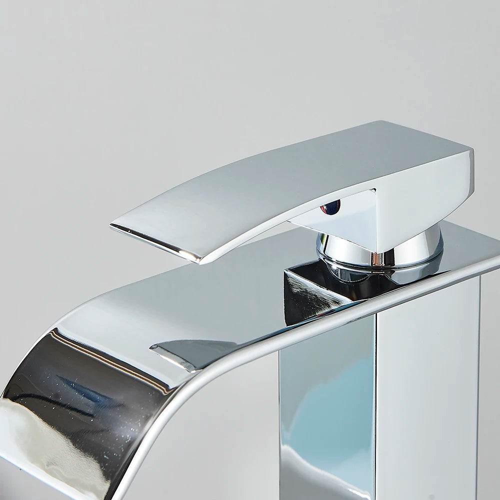 Chrome Bathroom Waterfall Single Handle