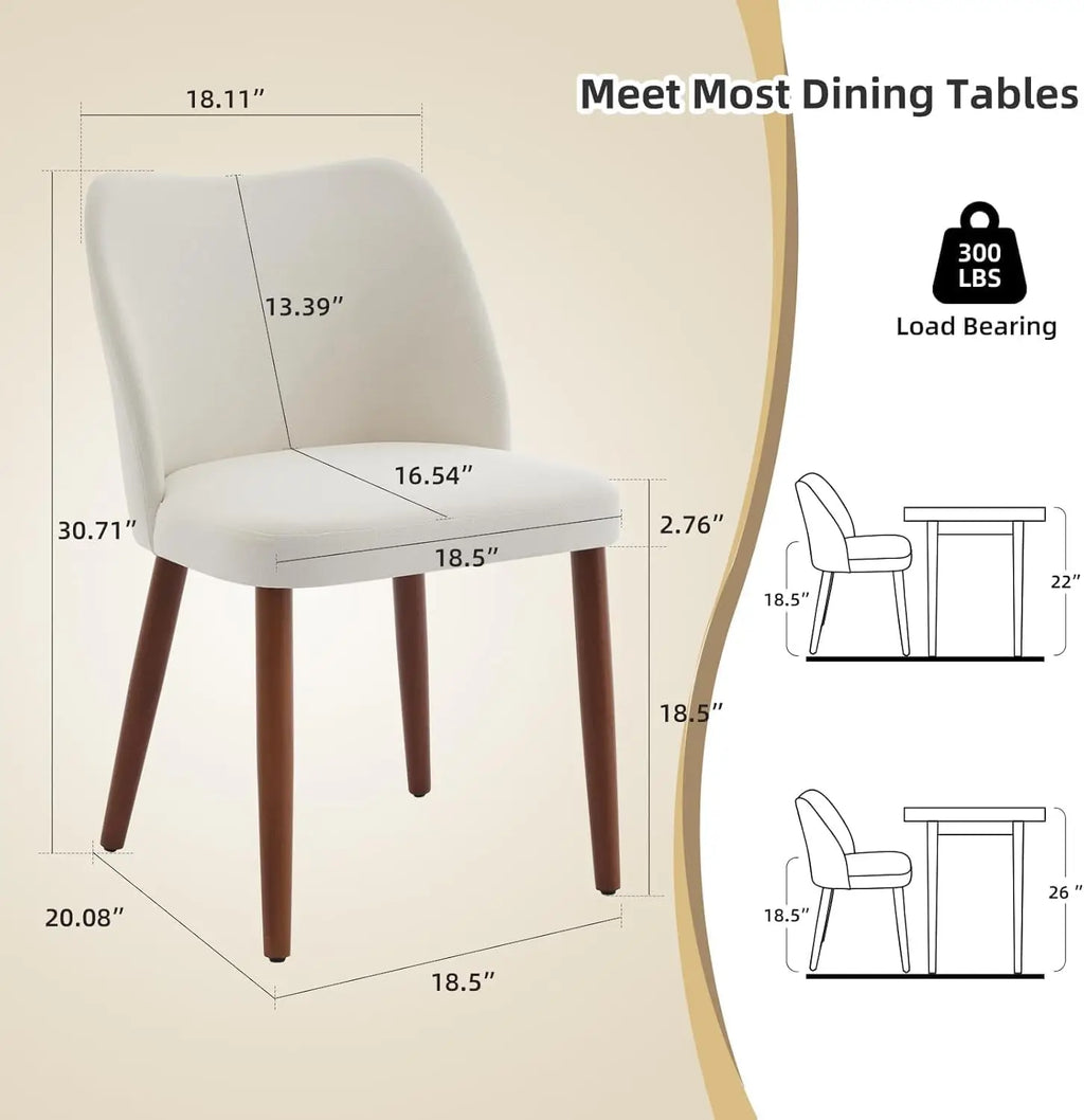 2 Mid Century Modern Dining Upholstered