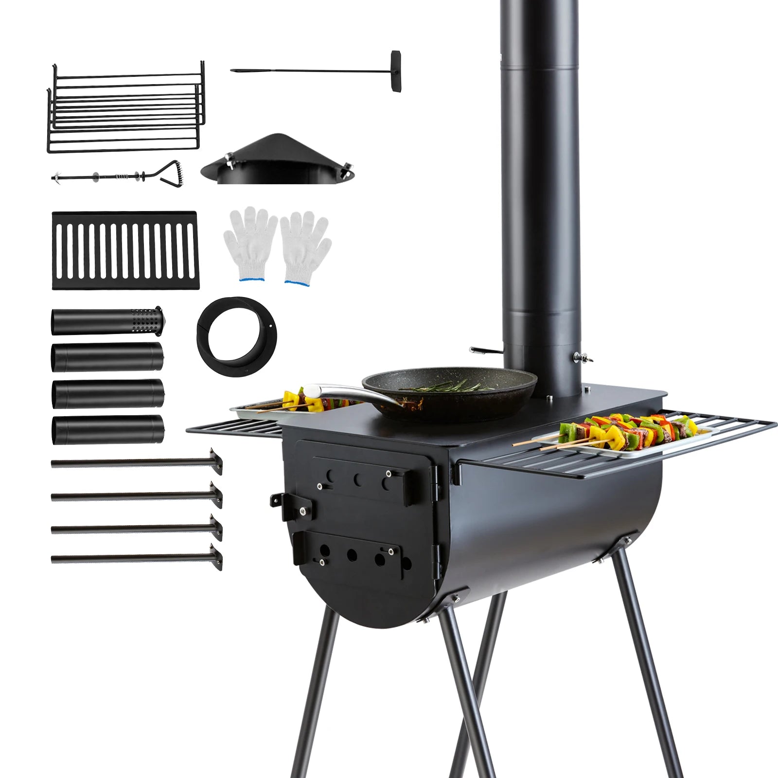 Wood Stove Steel Camping/Tent/Portable/Chimney