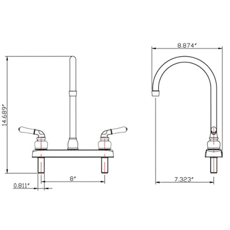 Spout Kitchen Sink Faucet