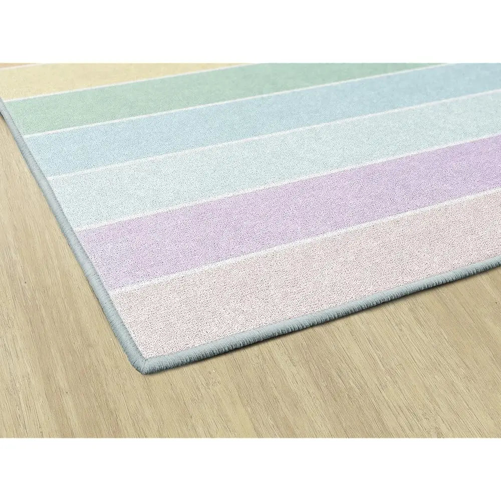 5x7'6" Pastel Rainbow Stripe