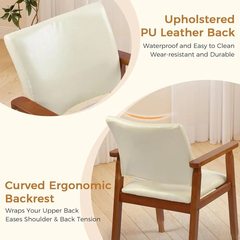 w/ Armrest 2 leather Upholstered